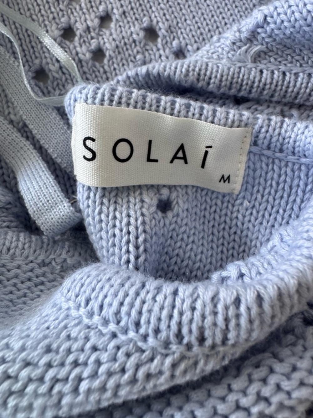 SOLAI Light Blue Knit Sweater - Women's Medium
